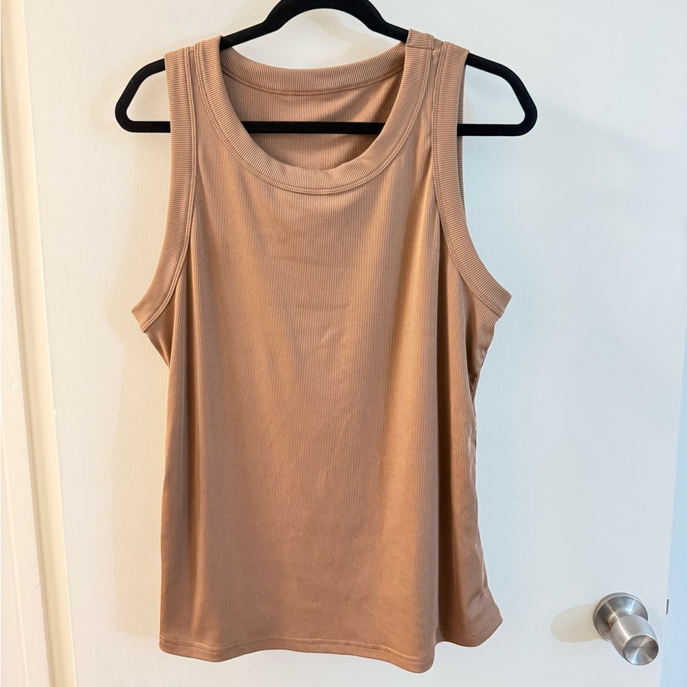 SHEIN Tan Ribbed Tank Top